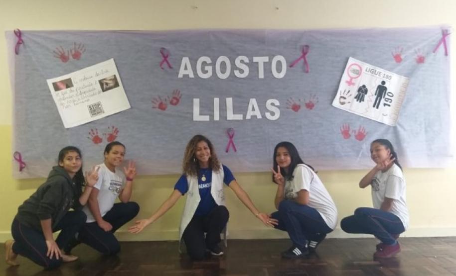 Colégio Estadual Talita Bresolin, de Califórnia, desenvolve Campanha “Agosto Lilás – Não se cale. Denuncie!”